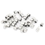 uxcell　ガラス管ヒューズチューブ　金属　AC 250V 1A　5 x 20mm 　20個入り