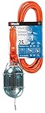 Woods 0691 16/3-Gauge SJTW Trouble Light with Metal Guard & Outlet, Orange, 75-Watt, 25-Foot [並行輸入品]