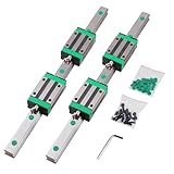 KPEITADVS HGR20-400mmリニアガイドレール、2つのリニアガイド軸と4つのリニアベアリング HGR20CA を含み、3 Dプリンタ、CNC部品のリニアレールHGR 20に適している