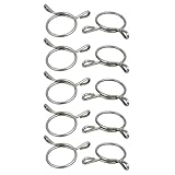 uxcell スプリングホースクランプ エアホースクリップ 304ステンレススチール 21mm内径 10個入り