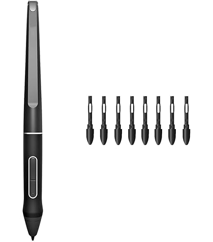 For PW500 Battery Free Stylus Pen for Touch Screen Compatible for Huion KAMVAS Pro 22 Inspiroy Q11K V2 Q620M GT-221 GT2201 Graphic Tablet Drawing Digital Pen Touch Screen Active Laptop Stylus S-Pen