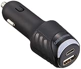 グリーンハウス シガーソケット 充電 アダプタ 12V車/24V車両対応 USB TypeA端子 USB TypeC端子 搭載 GH-CCUC2A-BK