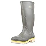 Servus Pro+ 15" PVC Chemical-Resistant Steel Toe Men's Work Boots, Gray, Yellow & Beige (75105) [並行輸
