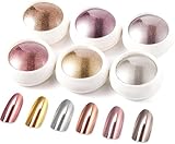 ミラーパウダーBISHENGYF: スーパーメタリック効果ネイル ミラーパウダーゴールドシルバーレッドレーザーホワイトパールネイルパウダーネイルアートデコレーション用