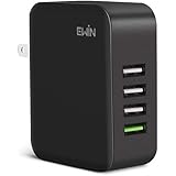 【30W急速充電USB＊4 ＋QC3.0】Ewin usb 充電器 Quick Charge3.0 スマホ 充電器 急速充電 4ポート acアダプター 30W 出力 折り畳み式プラグ iPhone/iPad/Android/タブレット/ゲーム機 その他のUSB機器対応 PSE認証済