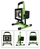 「WAYRANK」改良版 LED投光器 充電式20W　LED作業灯 バッテリー取り外し可能　スマホ/iPhoneに充電可能 防水 夜釣り キャンプ 夜間作業などで大活躍【2年保証】