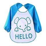FEITONG? Cute Kids Child Baby Cartoon Translucent Plastic Soft Baby Waterproof Bibs by FEITONG