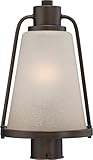 Nuvo Lighting 62/684 Tolland - LED Outdoor Post with Champagne Linen Glass [並行輸入品]
