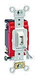 Leviton 1224-2WL 20 Amp, 120/277 Volt, Toggle Locking 4-Way AC Quiet Switch, Extra Heavy Duty Grade,