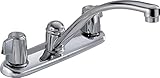 Delta 2100LF Classic Two Handle Kitchen Faucet, Chrome [並行輸入品]