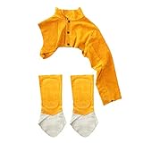 B Baosity 溶接用　保護スリーブ　靴カバー　スパッツ　ハーフスーツ　レザー製　　