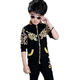 （チエン チエン ）Qian qian 2点セット　子供服 　デニム　 パンツ　ジャケット　男の子　子供用 キッズ子供服 上下セット セットアップ ジャージ 子供 2点セット 男の子 スウェット 長袖