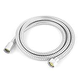 uxcell バスツール シャワーホース パイプチューブ 家庭用 ホテル バスルーム ステンレススチール 1.4M