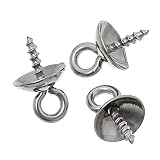 【1個】ヒートン ベイルパーツ ステンレス製 ネジ 差し込みヒートン キャップ 金具 アクセサリーパーツ ハンドメイド (8mm)