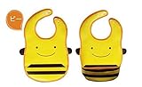SHINA　子供用　よだれかけ いろいろ　よだれ掛け 防水 ビブ　防水 スタイ ＆ お食事 エプロン 2 way ビブ かわいい アニマル 柄 (ビー)