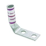 Panduit LCC400-14BWF-6 Code Conductor Lug, Two Hole, Long Barrel With Window, 90 Degree Angle, 400kc