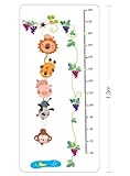Cute Monkey Haning On The Grape Vine Grasping the Moon成長チャート壁ステッカー高さチャートの壁装飾子供部屋子供用