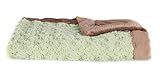 Super Soft Saranoni Luxury Swirl Lush Receiving Blanket 30 x 40 Spring Green/Gingersnap [並行輸入品]