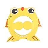 Yosoo キッズシャワーキャップ キッズシャワーハット シャワー保護帽子 洗髪用 お風呂 かわいい漫画 赤ちゃんシャンプー キャップキッズ 簡単着用 調節可能 EVA素材 環境に優しい(イエロー)