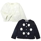 (ブラック/95cm) ベビー服 女の子 アウター カーディガン 長袖 mia mail ミアメール 花モチーフ 女児 ベビー