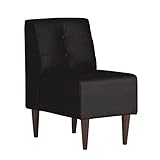 arne ソファ 一人掛け アームレス 日本製 完成品 Lunch 3×2 合皮 ダークブラウン脚 合皮ダークブラウン