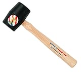 Estwing Deadhead Rubber Mallet - 18 oz Soft-Face Hammer with Bounce Resistant Head & Hickory Wood Ha