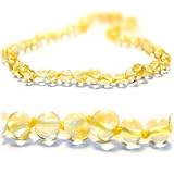 Certified Baltic Amber Teething Necklace for Baby (Lemon) - Anti-inflammatory by The Art of Cure [並行