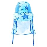 Kesoto UV　帽子　日よけ　サンハット　フラップ付　ベビー　子供　キッズ　男の子　女の子　首焼け防止　紫外線防止　旅行　ビーチ　全10種類　　 - ブルーシースター