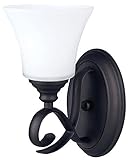CANARM LTD IWF253A01ORB Twenty One 1 Light Wall Flat Opal Glass 60W Type A Oil Rubbed Bronze Finish 