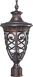 Nuvo 60/2059 Post Lantern with Clear Seeded Glass, Dark Plum Bronze, Medium by Nuvo