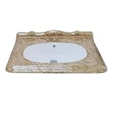 洗面ボウル 陶器 オーバーカウンタータイプ 三つ穴水栓用 埋め込み スクエア 幅66cm INK-0402033H