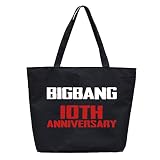 韓流グッズ 可愛 ファッション 10周年記念 BIGBANG ビッグバン MADE GD バッグ ハンドバッグ (ブラック)