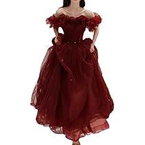 パーティードレス イブニングドレス ブライドメイドドレス チュールオフショルダー Amazon | [JINPIN]レディース パーティードレス ウエディング