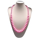 Delooa? 21 COLORS Silicone Baby Teething Nursing Necklace, BPA Free, Best Teething toy for baby! (Pi