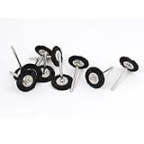 uxcell 研磨ホイール 研磨パッド 研磨ツール ポリッシャー用 10個入り ブラック シルバートーン