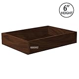 引き出しボックス、ウォールナット木製完了、組み立てられ、1 / 4 "下、、6 "高さ Width: 14" DRAW-MD8-RICHWD/Walnut-F-14W16D6H1/4B