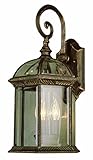 Trans Globe Lighting 44181 VG 19-Inch 3-Light Outdoor Medium Wall Lantern, Verde Green [並行輸入品]