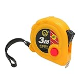 uxcell　巻き尺　イエロー　オートロック　フレキシブルなメジャー　3メートル　イエロー　オートロック　フレキシブルな巻尺　3メートル