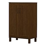 ブラウン：幅60 タイプタイプ 扉付き多目的ストッカー＆シューズボックス：geeka（ギーカ） ブラウン(brown) シューズラック 下駄箱 玄関収納 キャビネット 扉