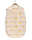 HUHU 6重ガーゼ スリーパー ベビー パジャマ ふわふわ コットン 柔らかい 綿 (かんむり)