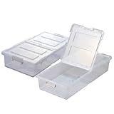 JEJ ベット下収納ボックス 2個組 クリア J-330199-2