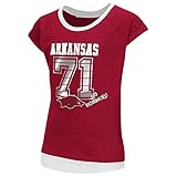 Arkansas Razorback Youth Girls Roll Sleeve Tee
