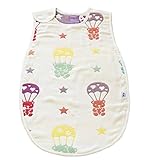 （アーネス）Arnes 主婦が選んだ 6重 ガーゼ スリーパー オーガニック コットン くまさん（60-80cm 新生児から３歳）