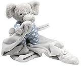 小柄Gray Elephant Cuddle Buddy – Plush Baby / InfantセキュリティブランケットSnoot 'は7 " Tall Sitting Up
