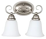 Craftmade Cordova 14インチWide Bath Vanityライト シルバー 25002-SN-WG 1