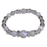 [サンテリア] ムーンストーン 星座石 数珠 かに座 天然石 パワーストーン ブレスレット ユニセックス LL