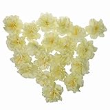 Dovewill 　20個セット　人工　シルク　牡丹　造花　装飾　DIY材料　全３色 - ベージュ
