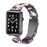 Sundaree Compatible with Apple Watch バンド 38&40mm、ファッションな樹脂製ブレスレット 時計バン