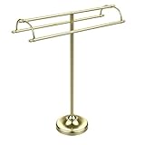Allied Brass TS-30-SBR Free Standing Double Arm Towel Holder, [並行輸入品]