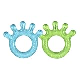 green sprouts 2 Count Cool Hand Teether, Green, Blue, 3 Months　おしゃぶり　グリーン・ブルー